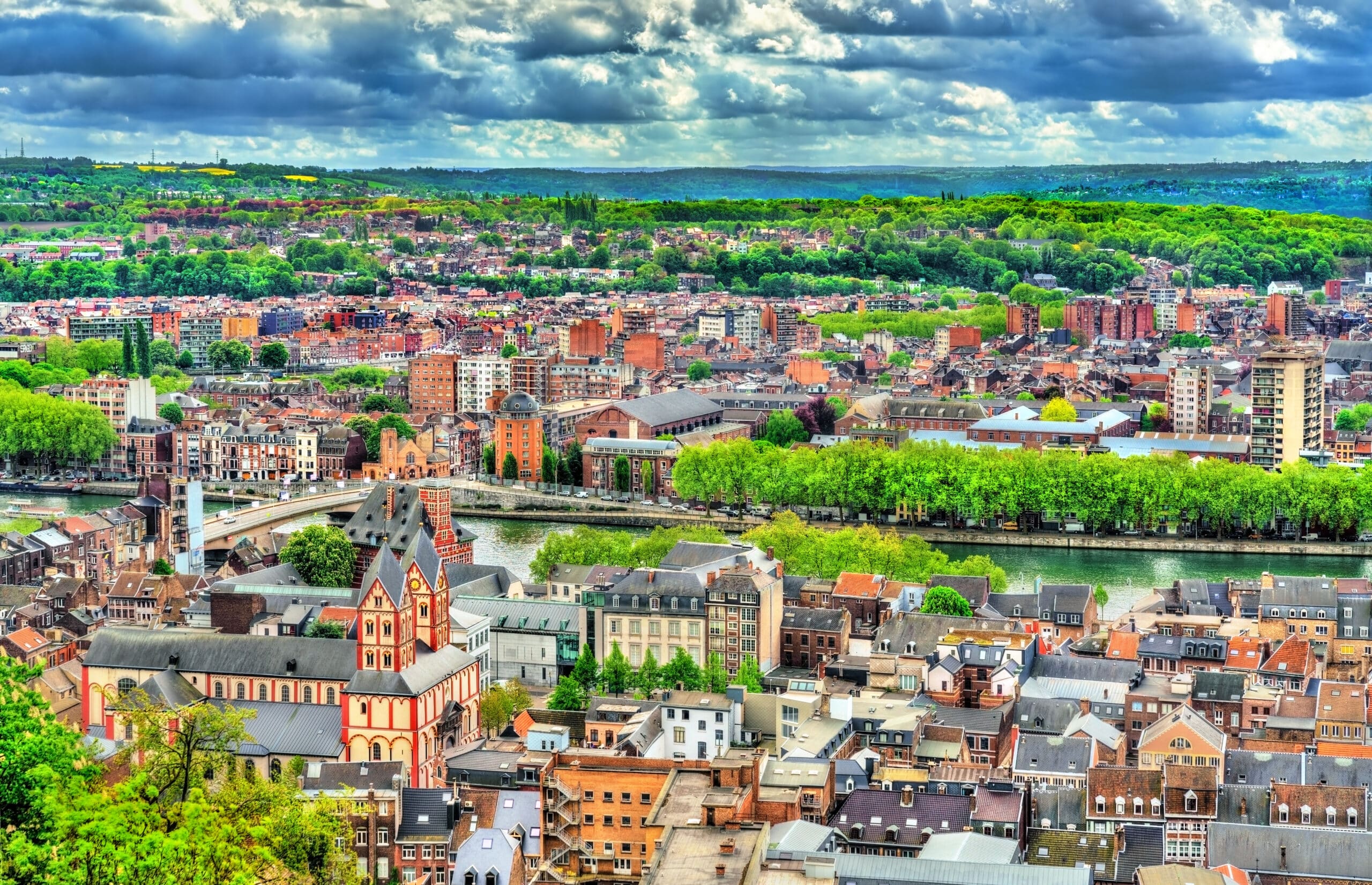 Cityscape,Of,Liege,From,The,Citadel,-,Belgium